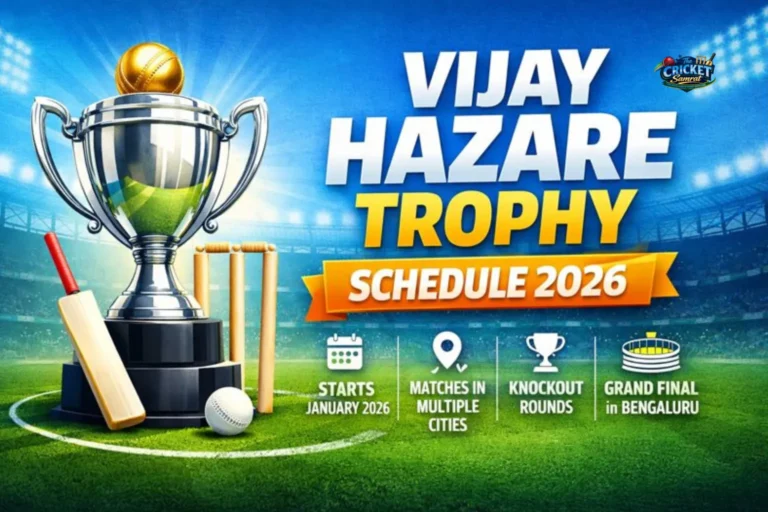 Vijay Hazare Trophy Schedule 2026