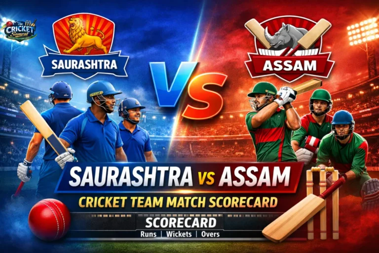 Saurashtra Cricket Team vs Assam Cricket Team Match Scorecard