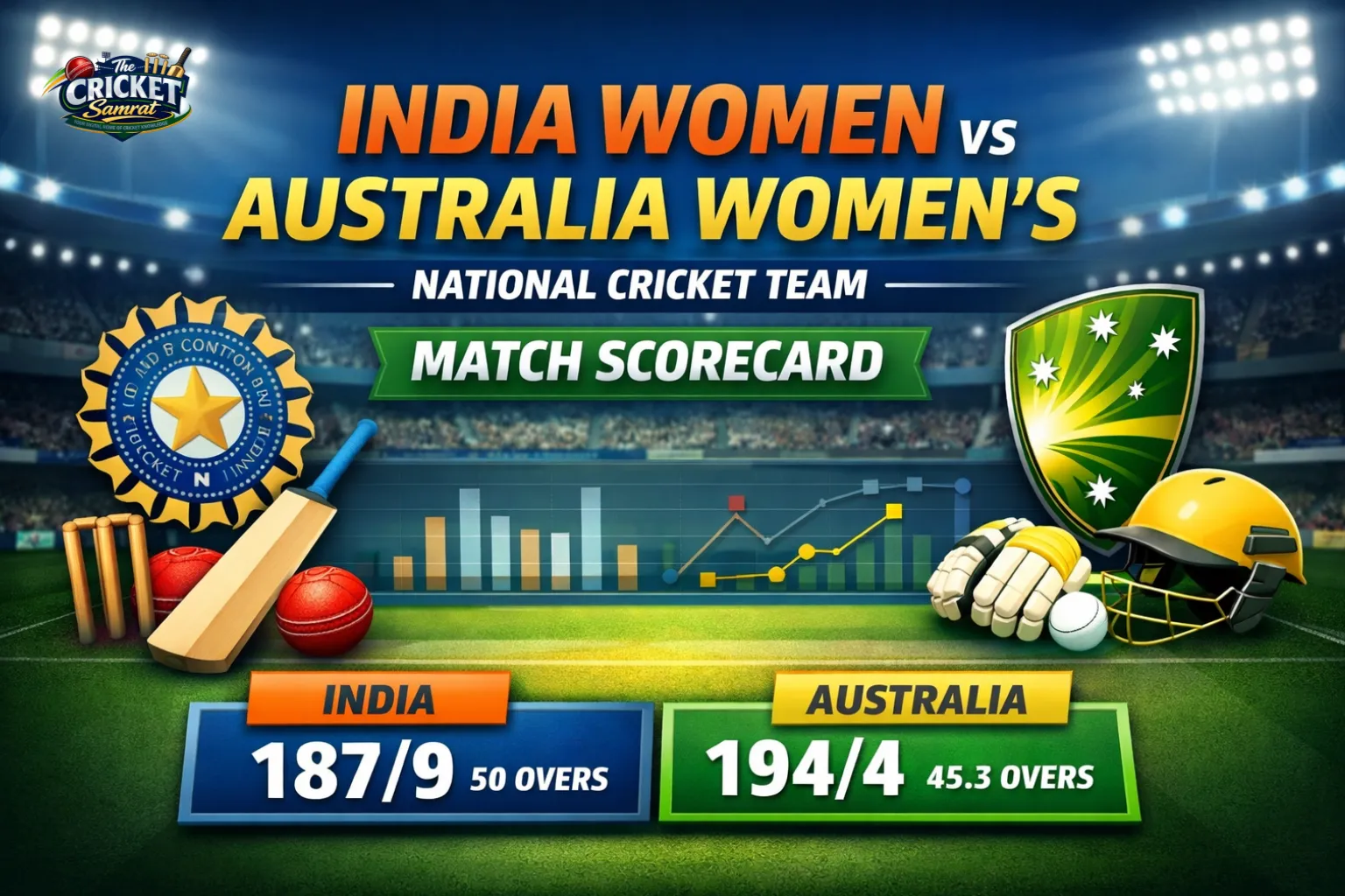 India women vs Australia women's national cricket team match scorecard