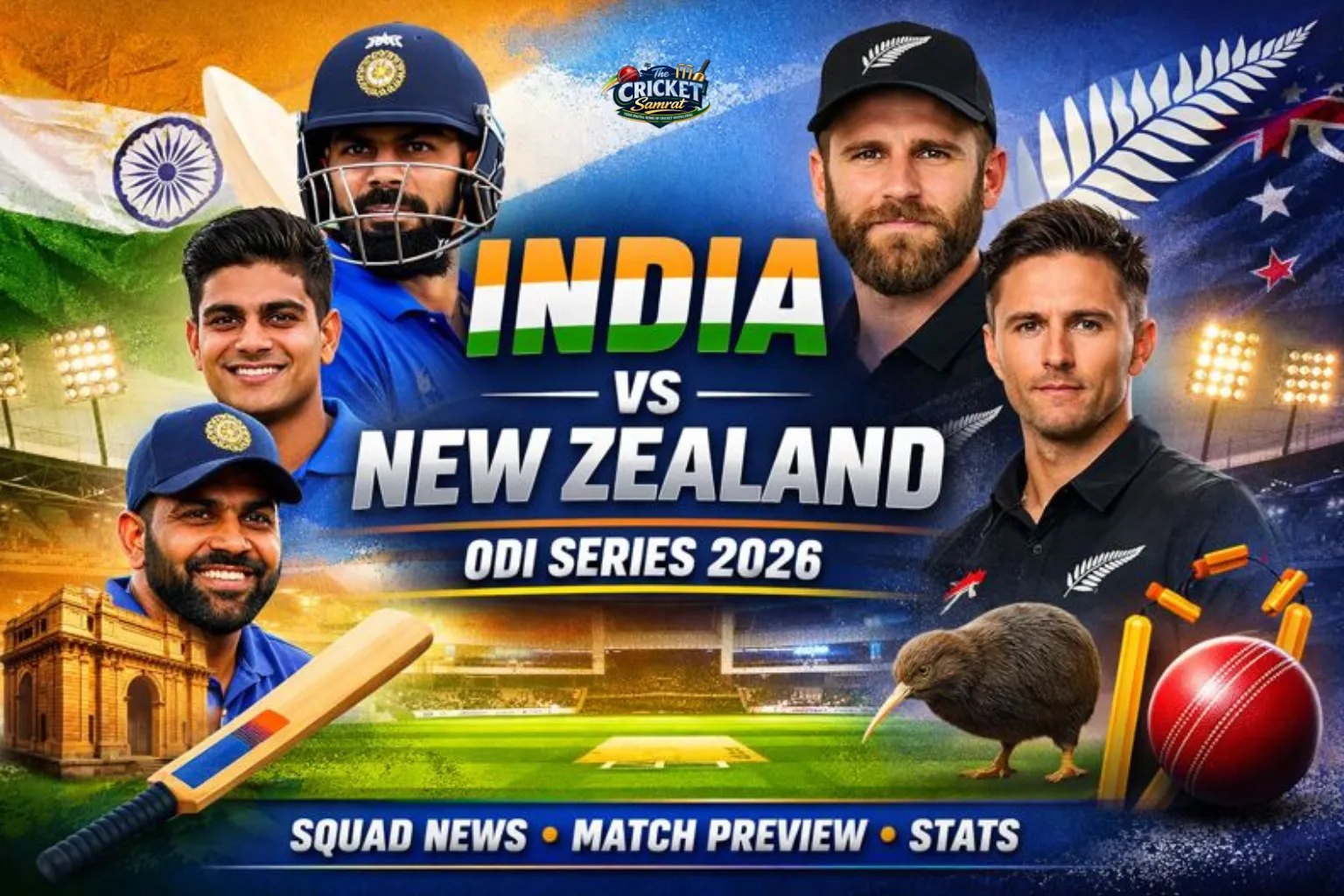 India Squad New Zealand ODI Series