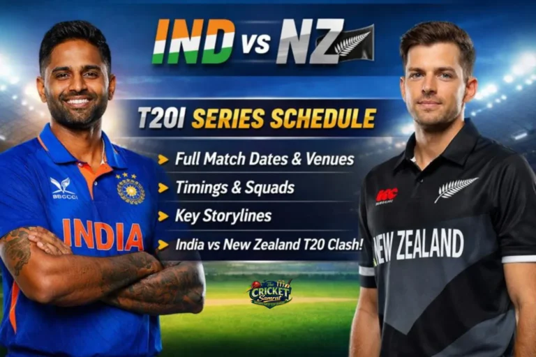 IND vs NZ T20I Series Schedule