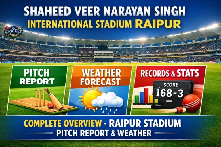 Raipur stadium pitch report weather
