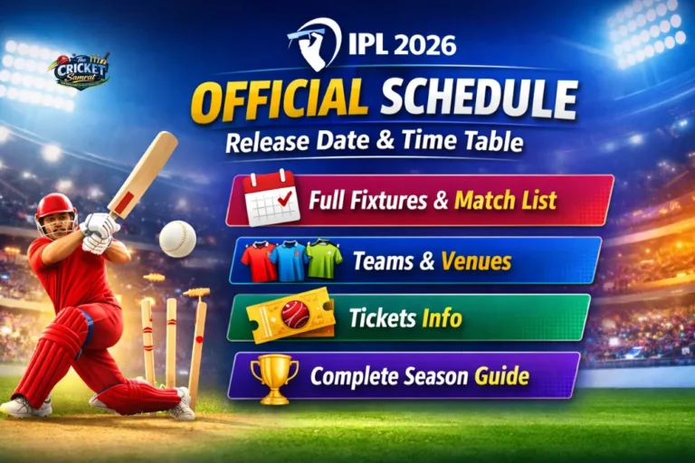 IPL 2026 Official Schedule Release Date and Time Table