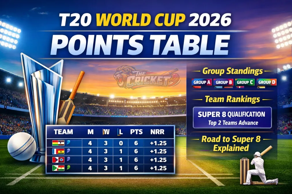 T20 World Cup 2026 Points Table