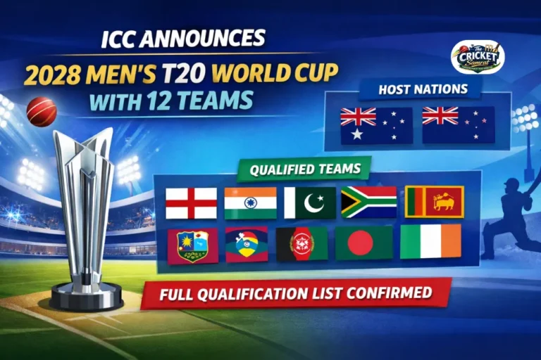 ICC Announces 2028 Men T20 World Cup with 12 Teams
